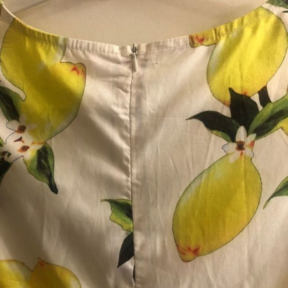 Lemon Print Sleeveless Fit &‎ Flare Sun Dress Size Medium - Picture 5 of 8